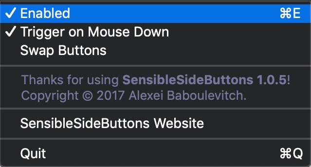 Sensible Side Buttons app